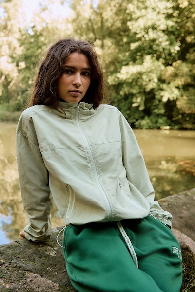 DSGN Studio DSGN Studio Sport Nylon Funnel Neck Zip Through Jacket Mint