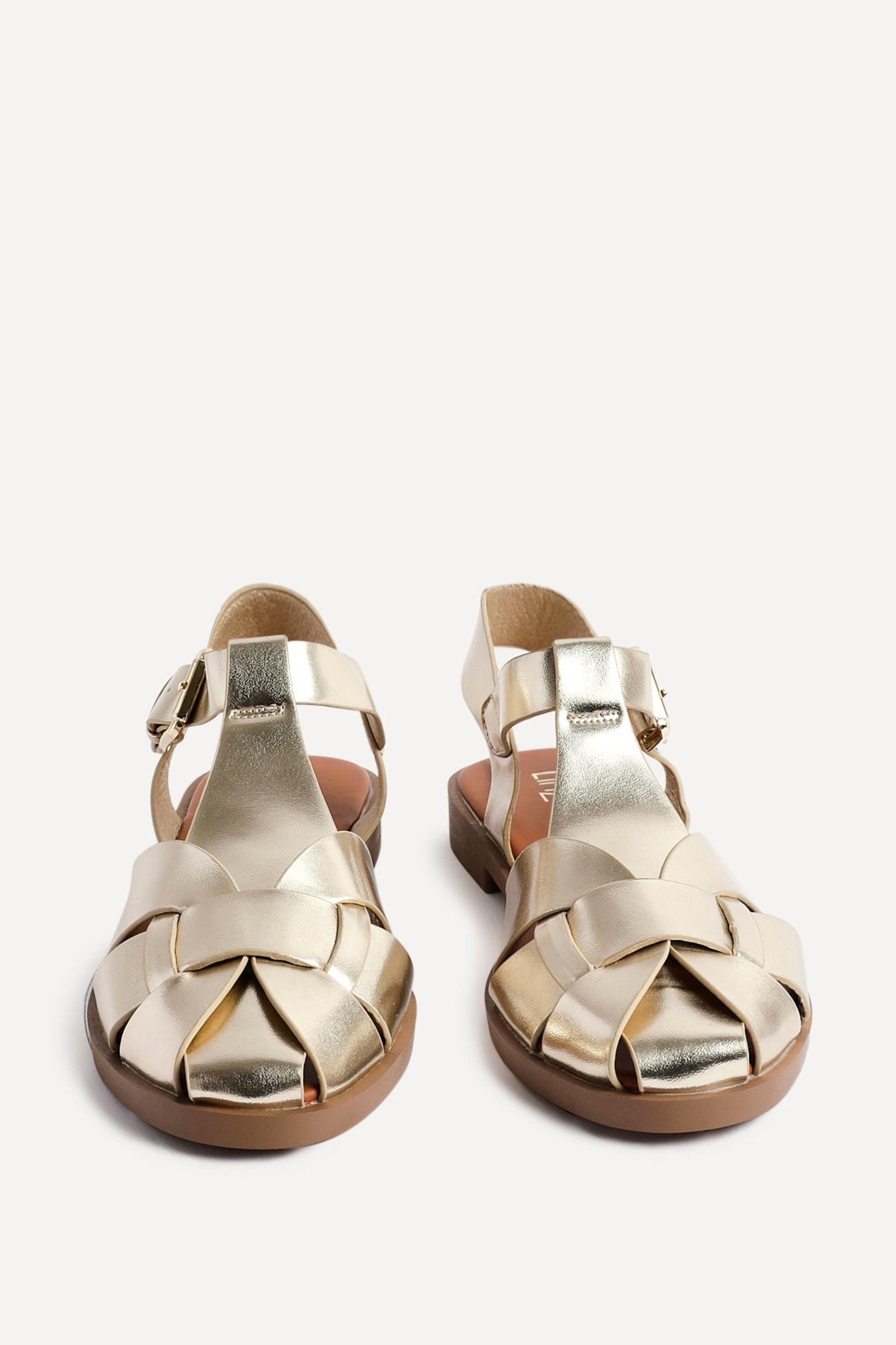 Linzi Rhoda Gold Flat Fisherman Sandals image 3