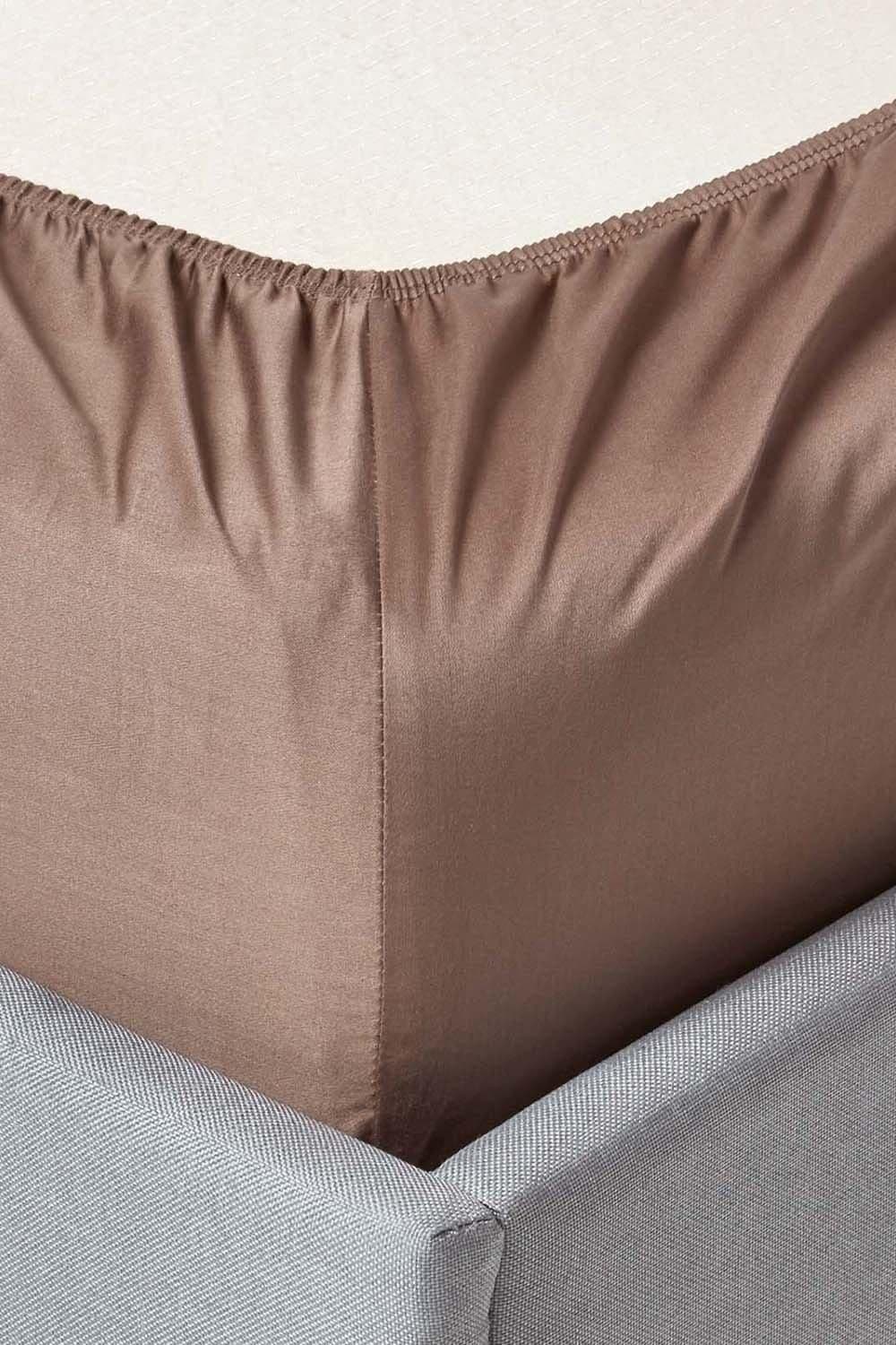 Homescapes Sateen Cotton Fitted Sheet 12 inch 400 Thread Count image 2