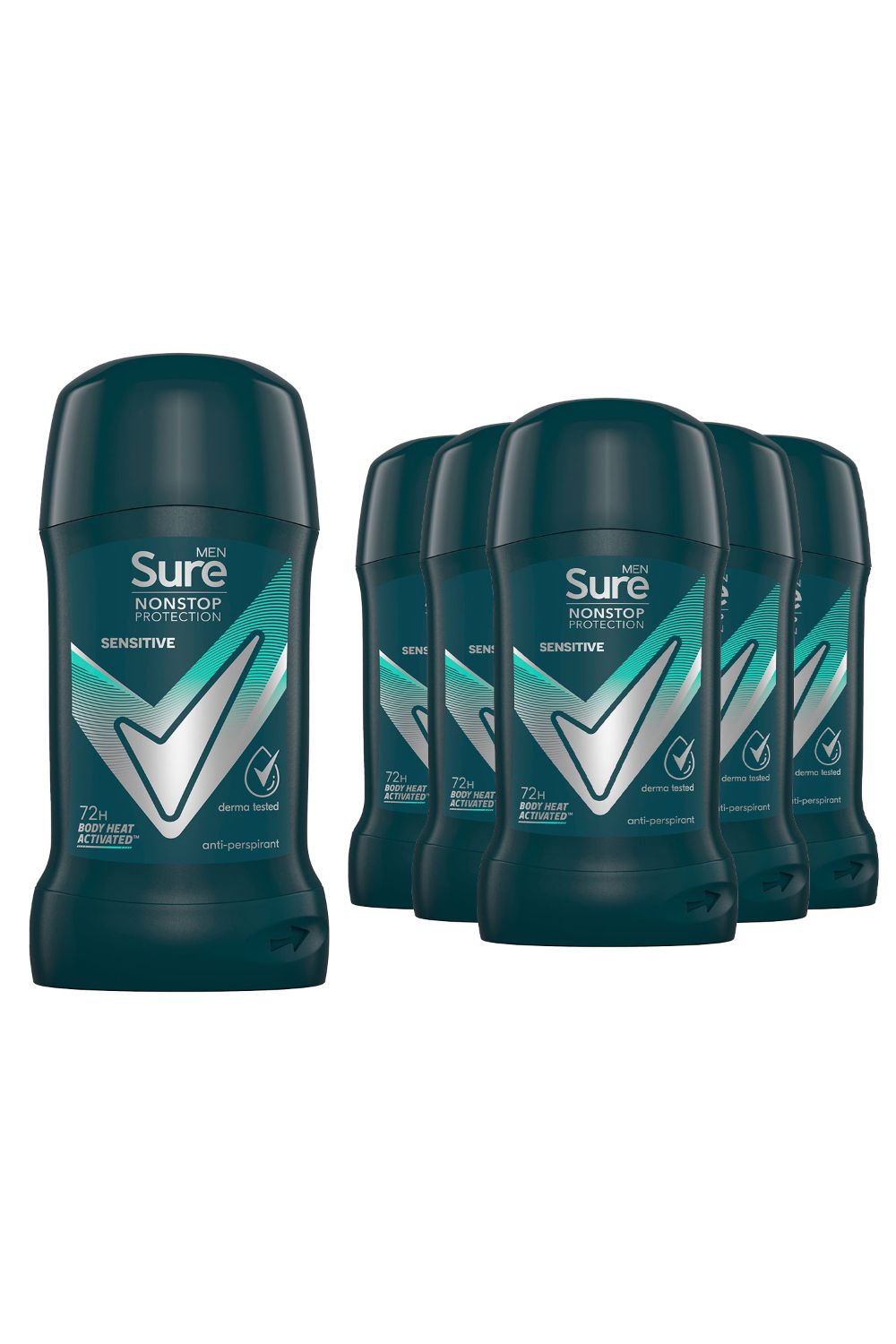 Sure 'AntiPerspirant Deodorant' Stick Sensitive 72H Protection, 6x50ml image 1
