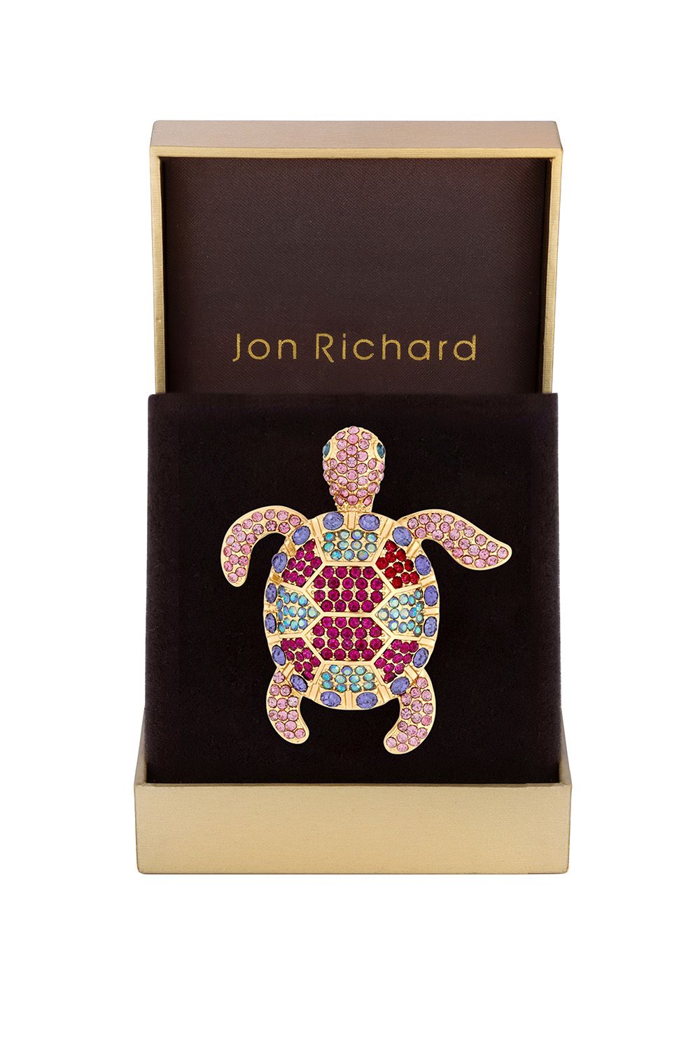 Jon Richard Gold Plated Turtle Brooch - Gift Box image 1