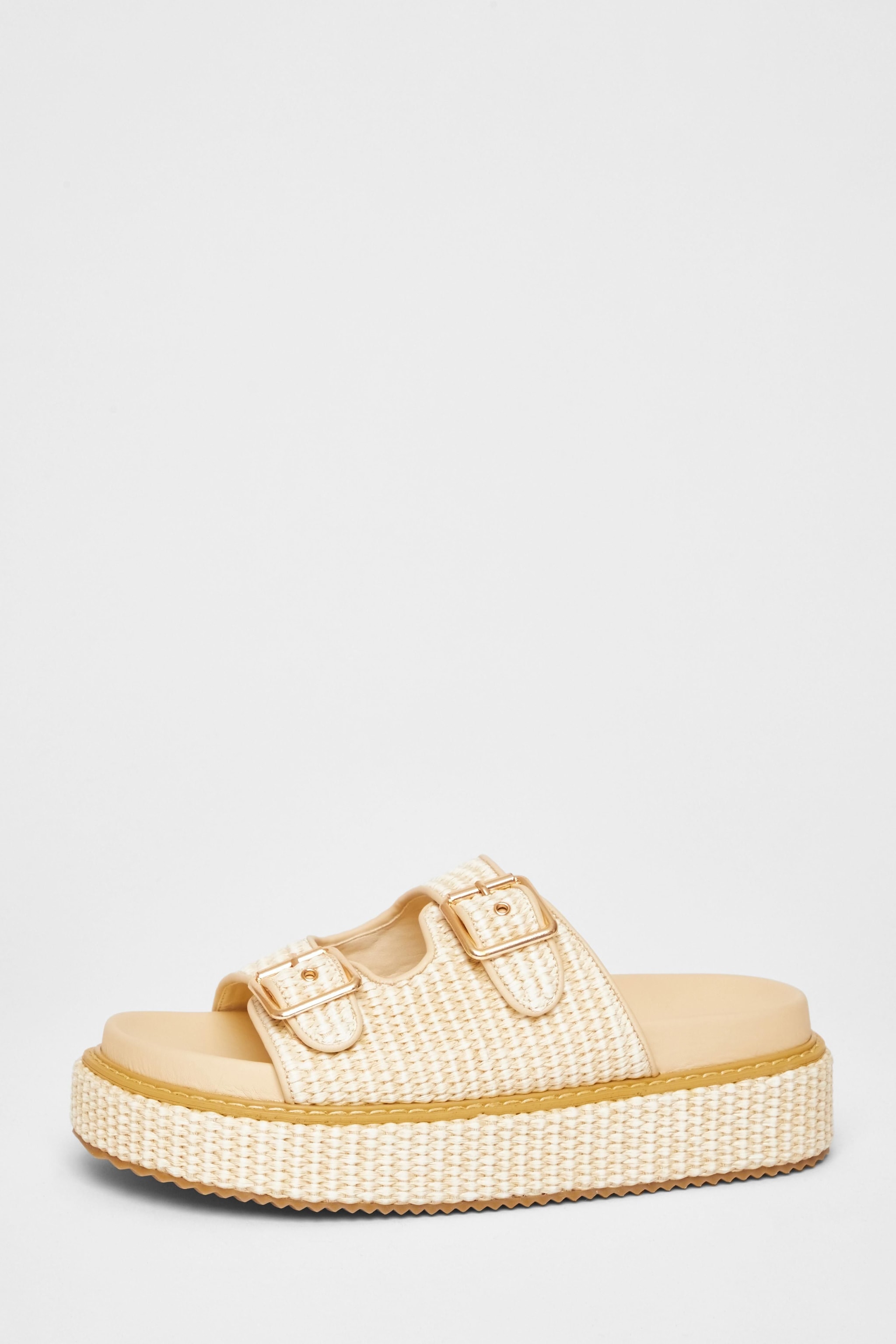 Quiz Nude Double Buckle Flatform image 3