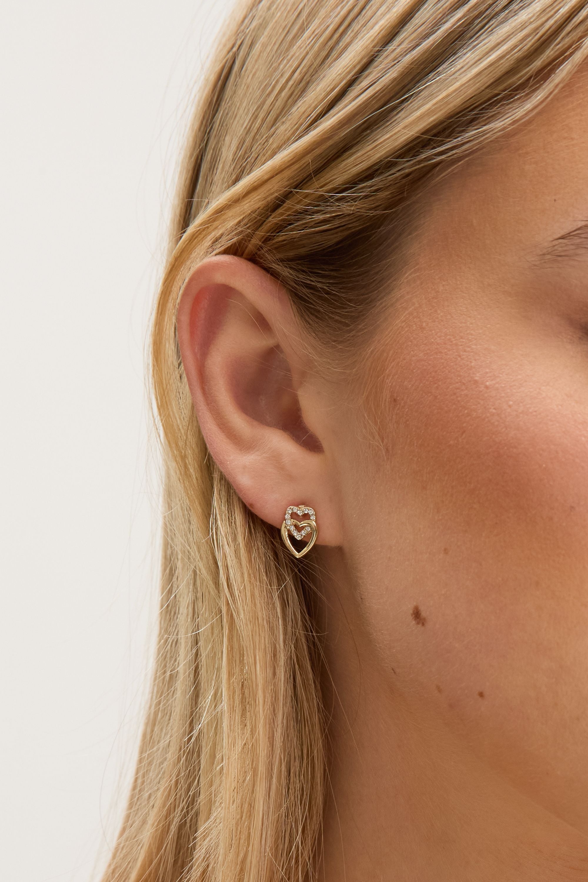 Jon Richard Gold Plated Crystal and Polished Heart Trio Set - Gift Box image 4