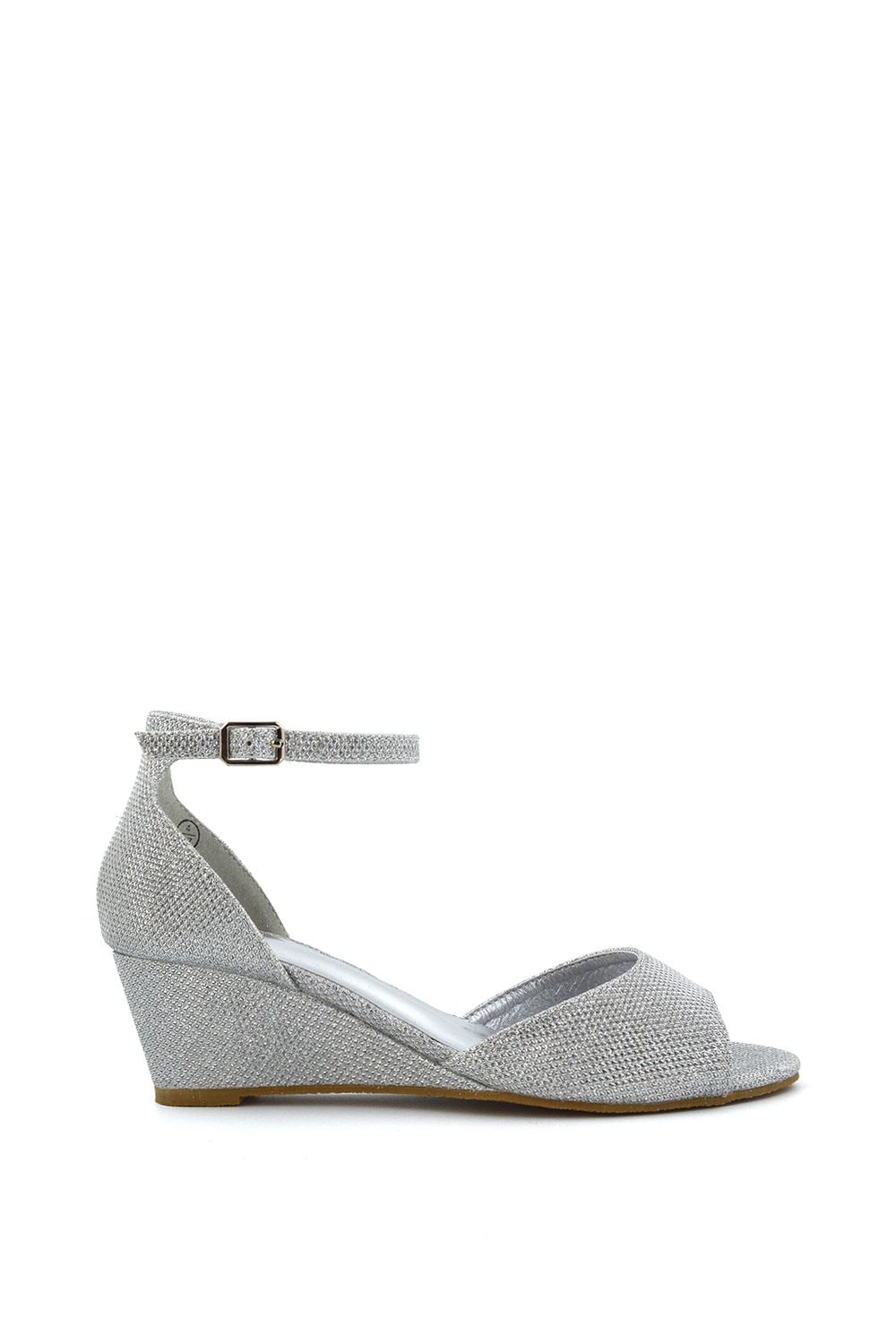 XY London 'Lottie' Peeptoe Mid Wedge Heel Sandals image 4
