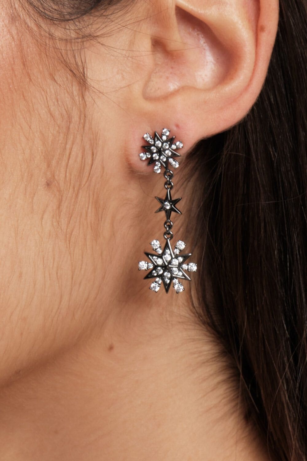 Jon Richard Hematitie Plated Celestial Earrings image 4