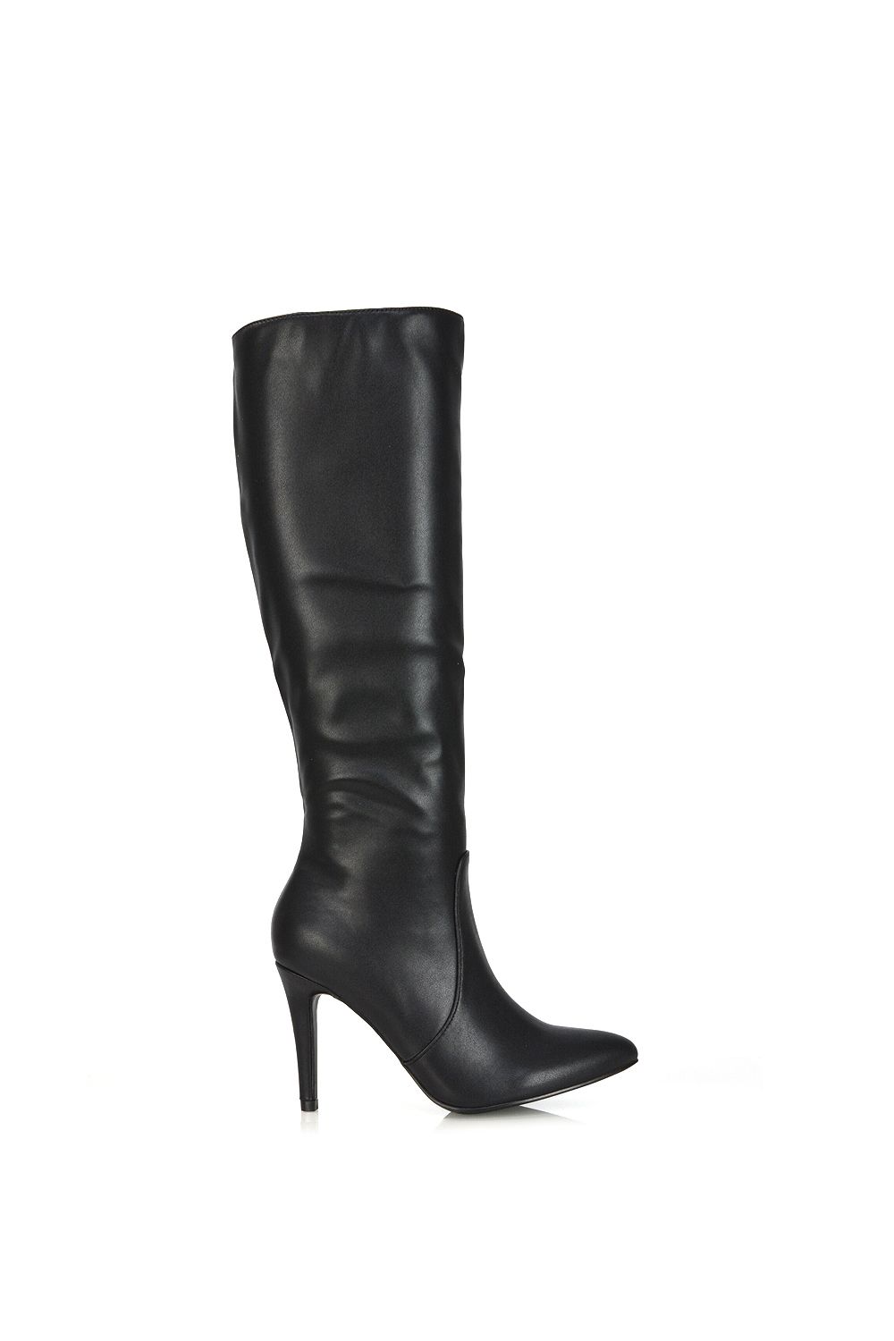 XY London 'Bree' Pointed Toe Zip-up Stiletto Heel Knee High Boots image 1