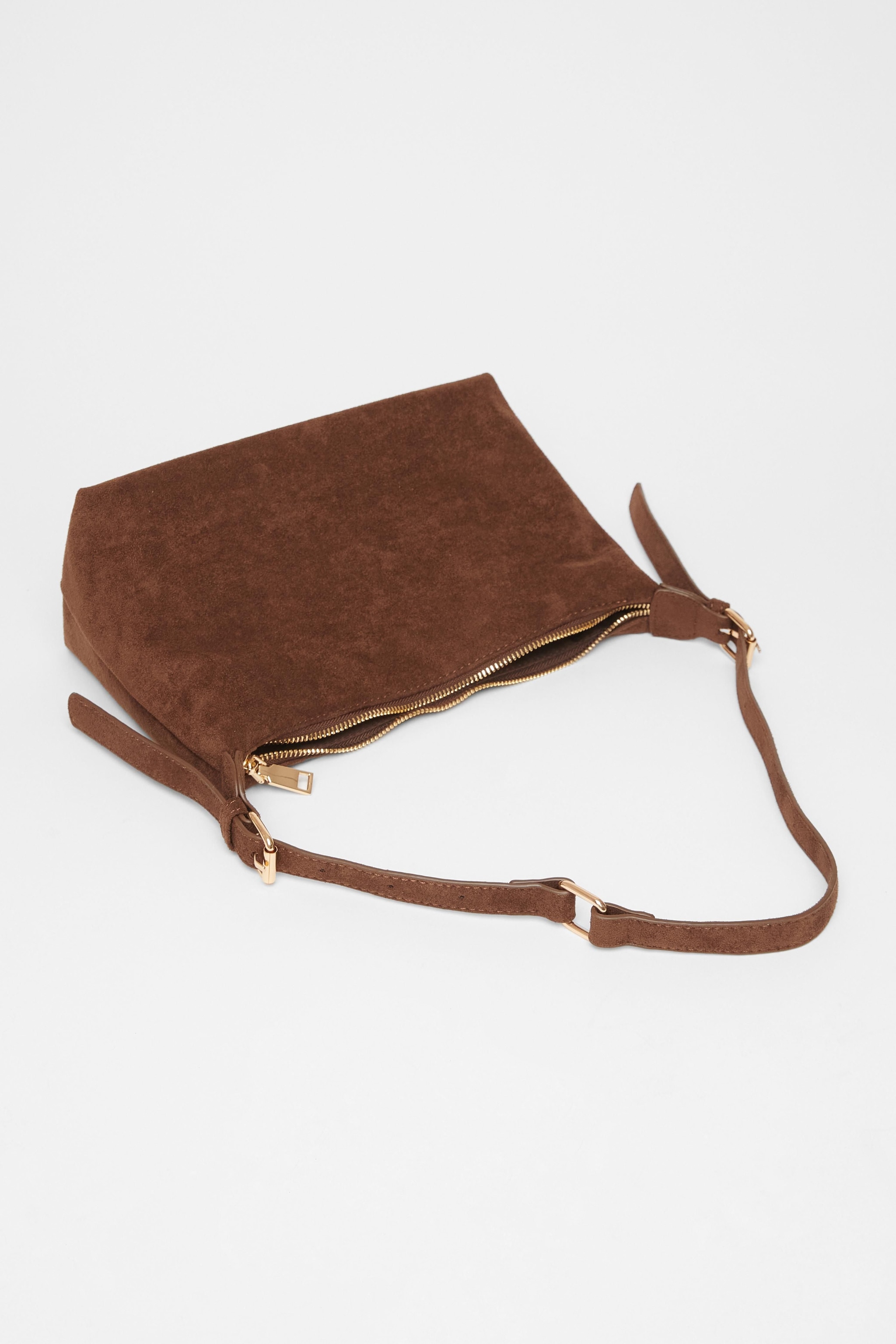 Quiz Brown Faux Suede Shoulder Bag image 2