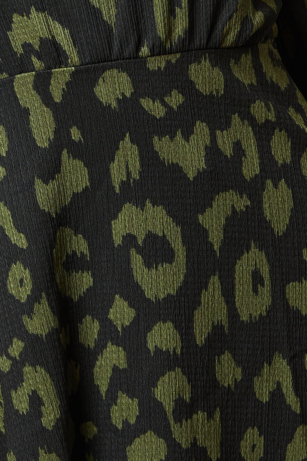 Dorothy Perkins Puff Sleeve Fit And Flare Mini Dress Khaki image 5