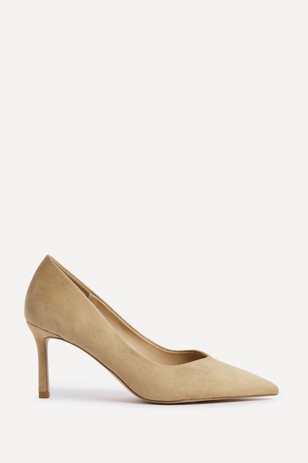 Linzi Classic Camel Faux Suede Court Heels