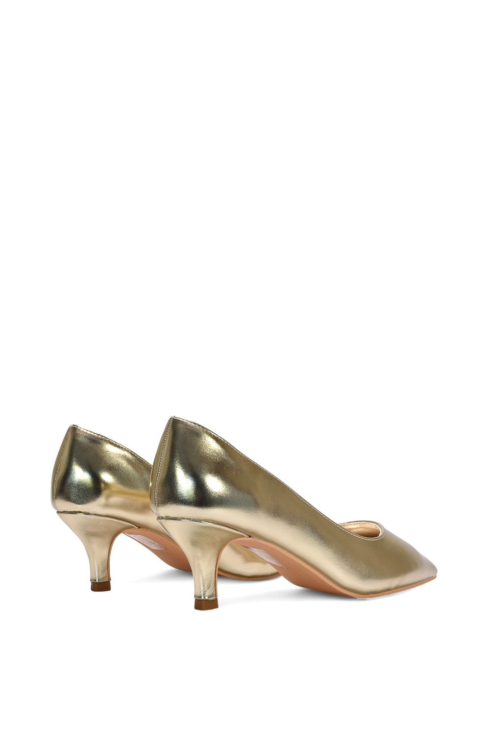 XY London 'Cali' Pointed Toe Low Stiletto Kitten High Heel Court Shoes image 3