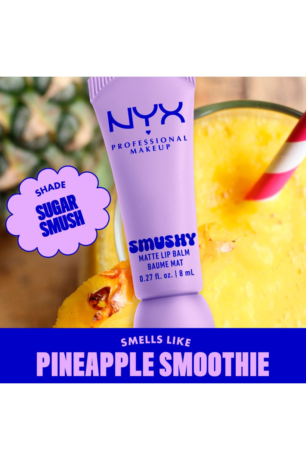 NYX Professional Makeup Smushy Matte Lip Balm 8ml Sugar Smush image 6