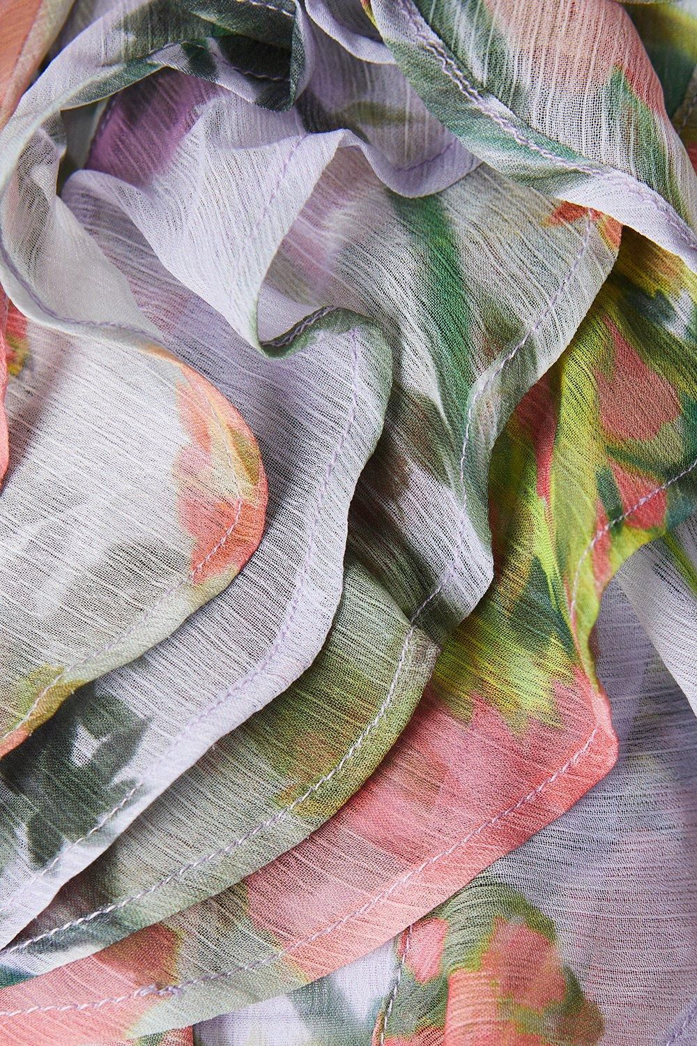 Coast Ruffle Shoulder Pleated Waist Jumpsuit Multi image 5