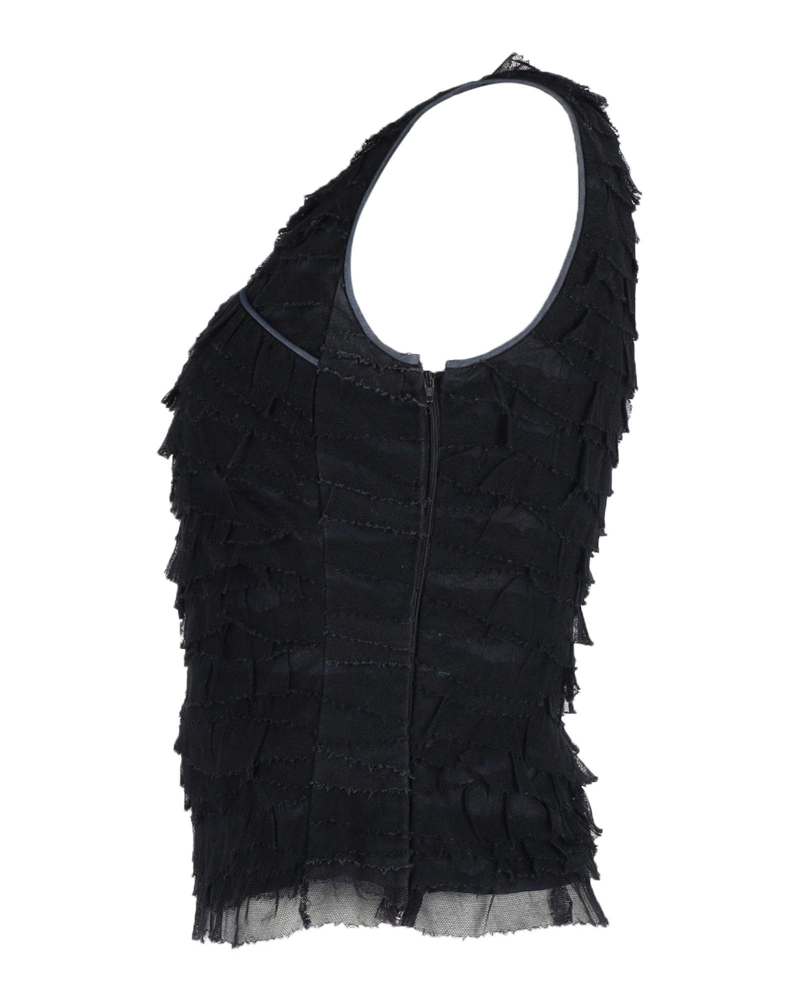 Marc Jacobs Preloved Layered Ruffled Sleeveless Top Wo - Navy Blue Blouses image 2