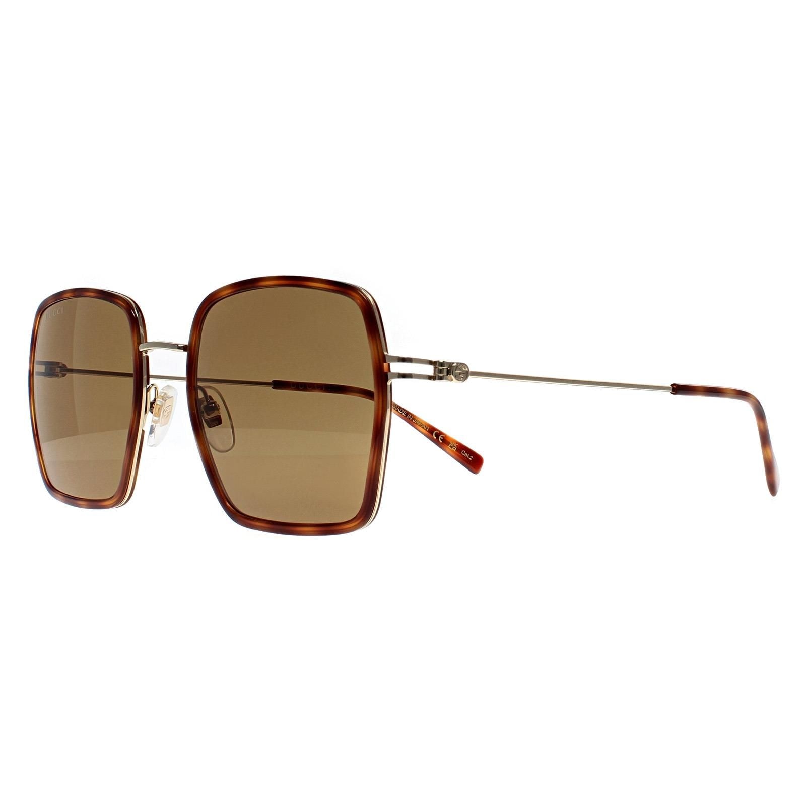 Gucci Square Havana Gold Brown GG1848S image 2