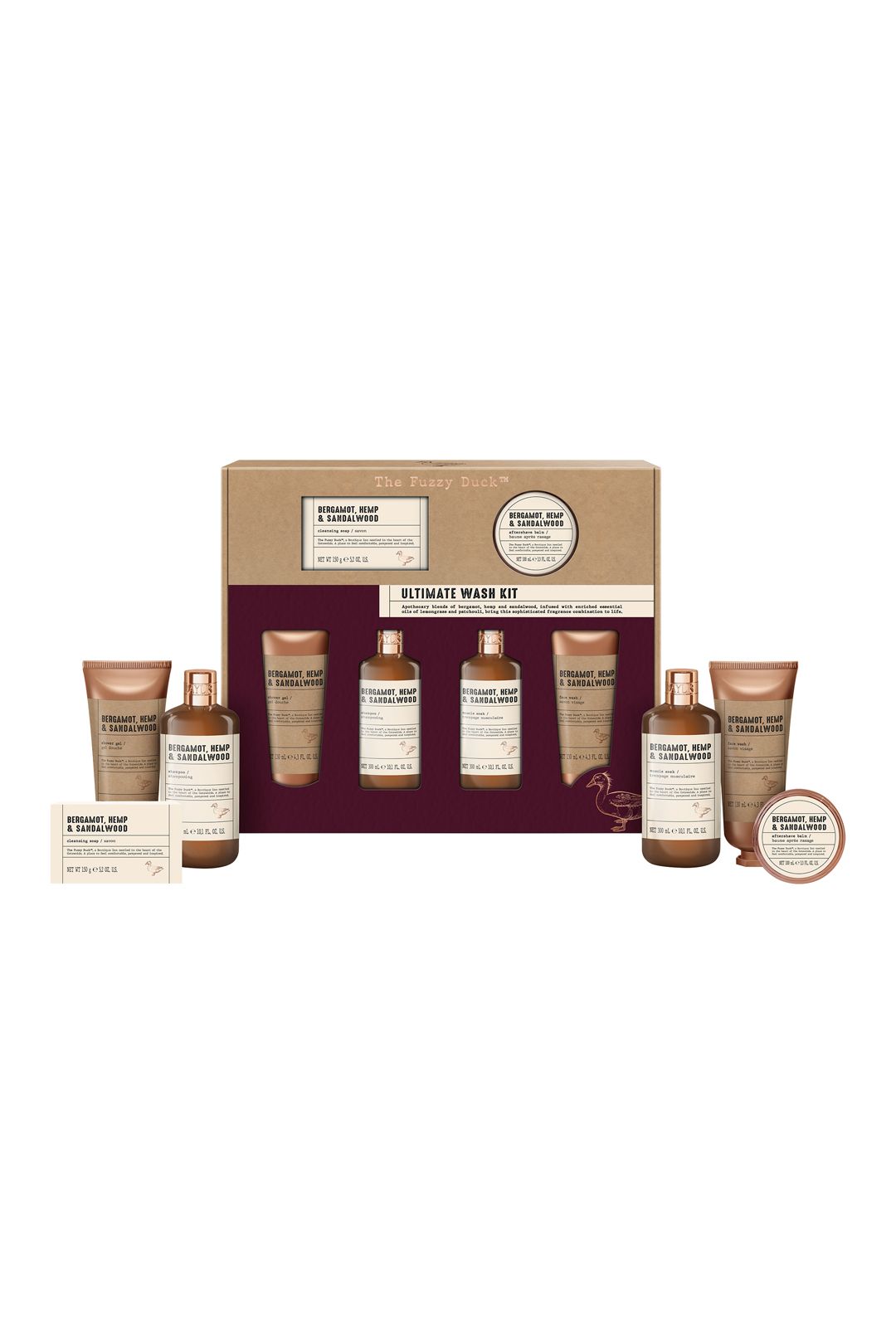 Baylis & Harding The Fuzzy Duck Bergamot, Hemp & Sandalwood Men's Ultimate Wash Kit Gift Set Multi image 3