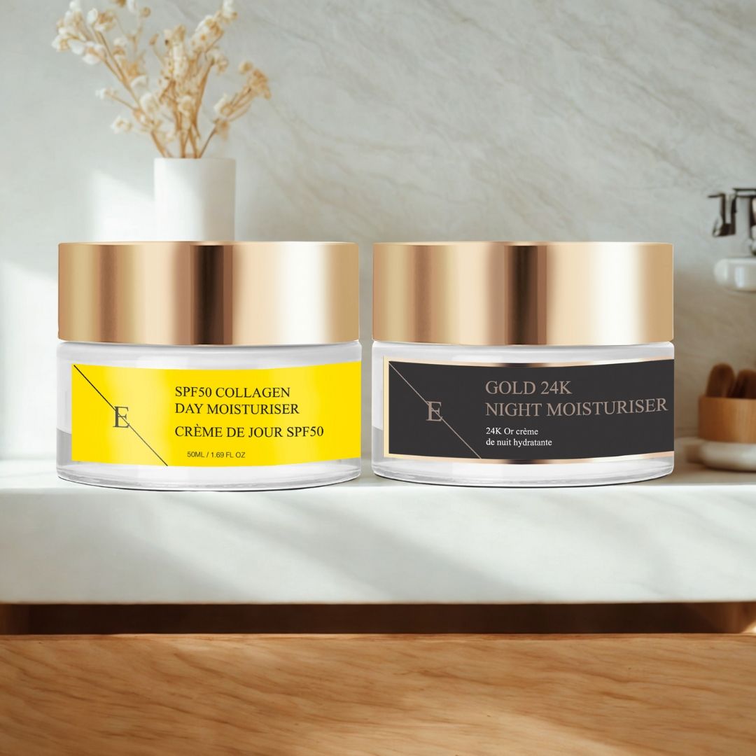 Erth Skin London SPF50 Day Cream 50ml+Anti-Wrinkle Night 24K Gold - 50ml image 3