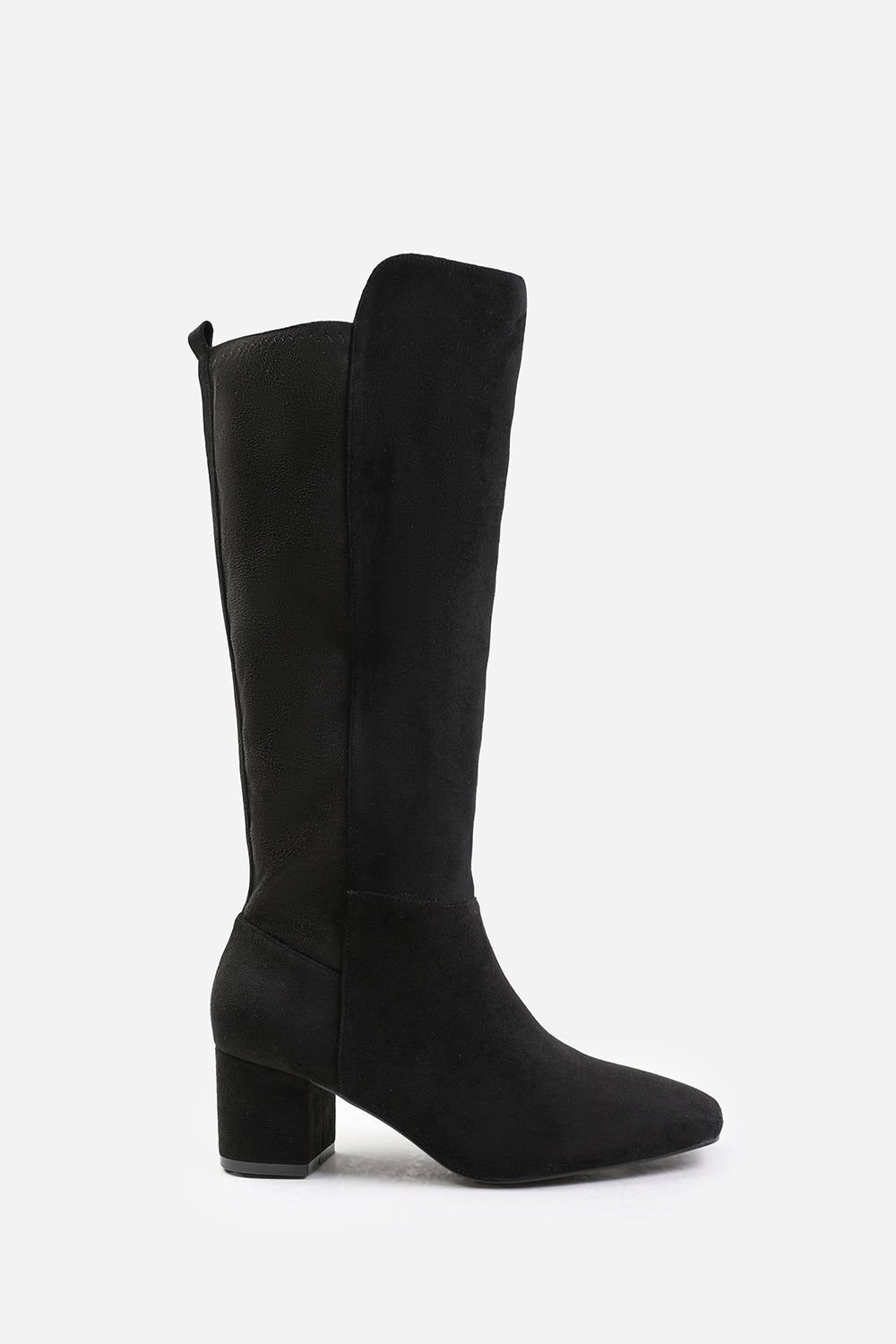 Where's That From 'Cherish' Stretch Wide Calf Block Heel Knee High Boots With Side Zip image 2