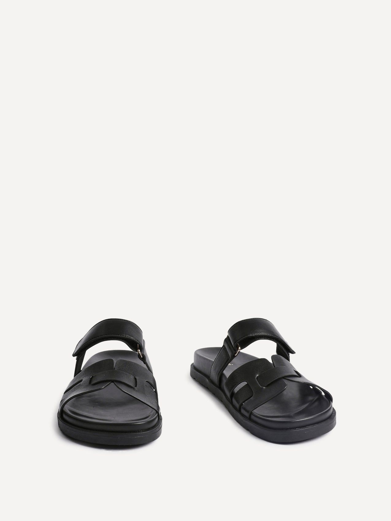 Linzi Essential Black Faux Leather Slip On Sandal image 3