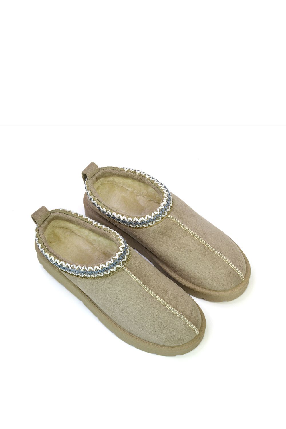 XY London 'Zoe' Aztec Faux Fur Slip On Micro Slippers image 5