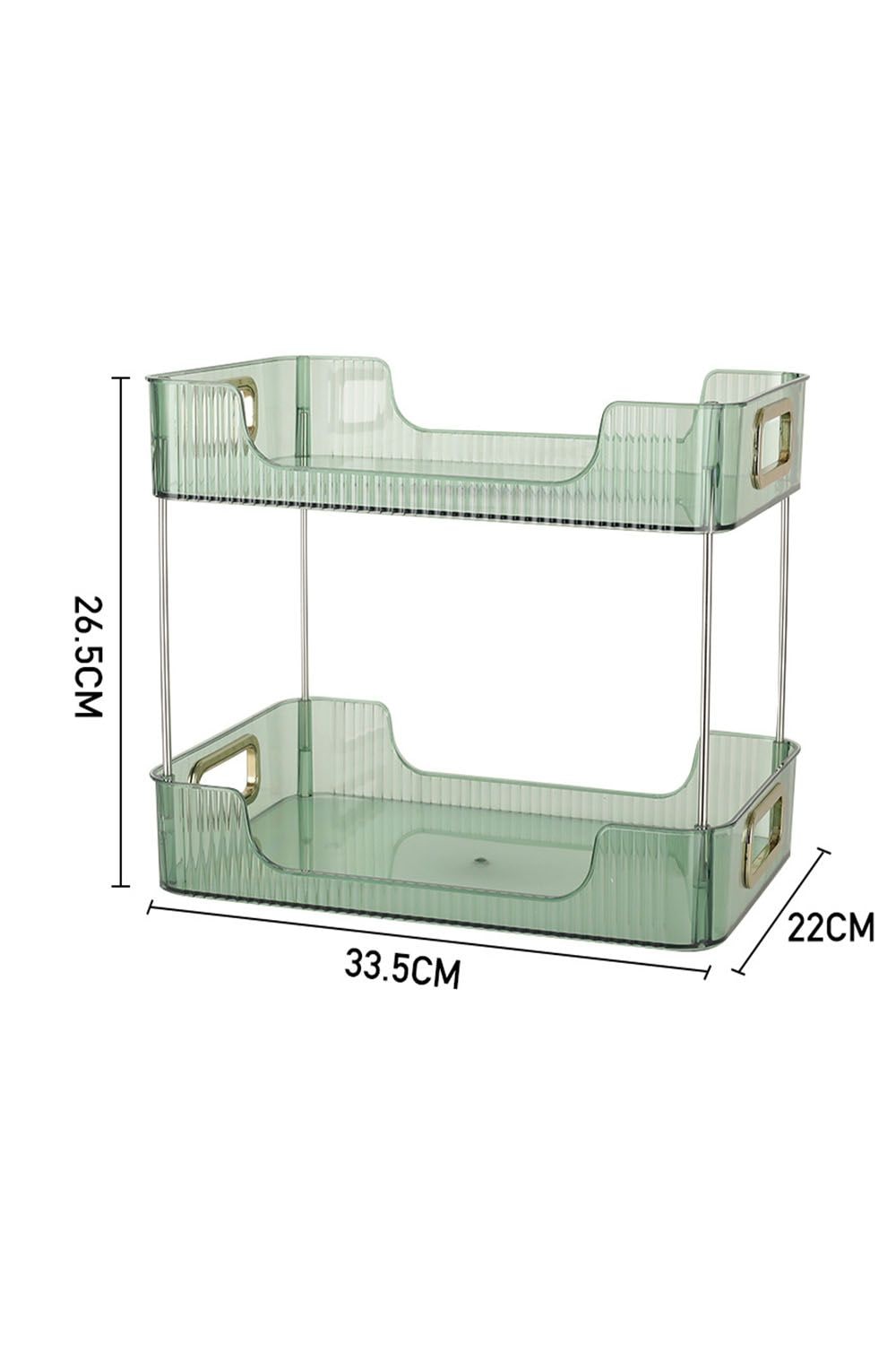 SHEONLY 2 Tier Cosmetic Makeup Holder Organizer Storage Rack Vanity Countertop,Bathroom Counter image 2