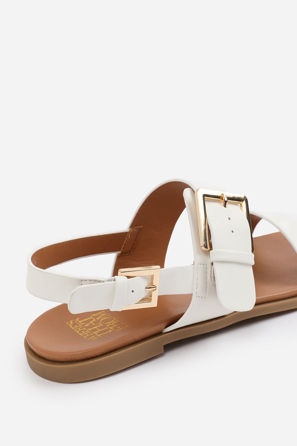 Where's That From 'Uma' Wide Fit Classic Flat Sandals With Strap And Buckle Detail image 4