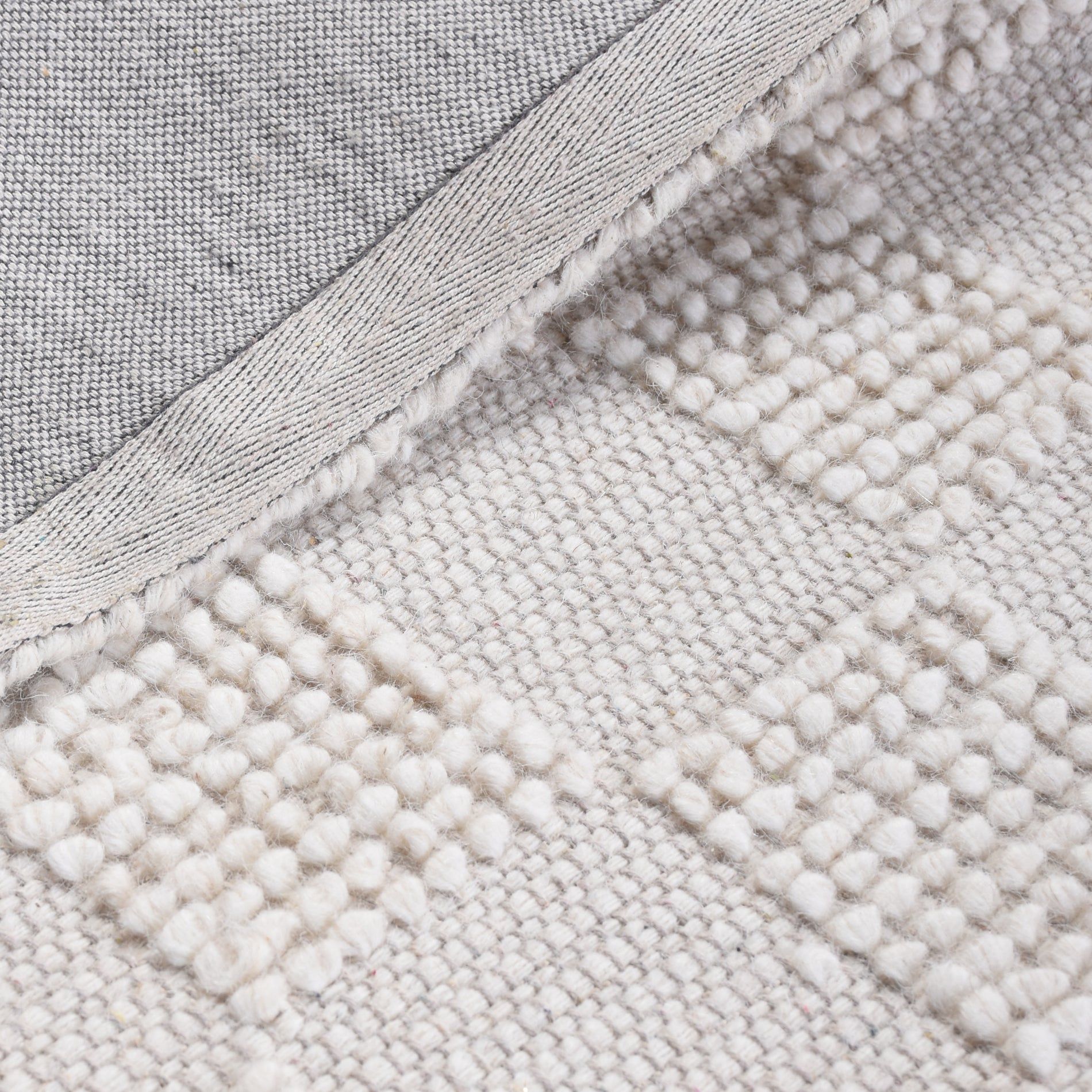 Industville Acle Hand Woven Wool Rug  -  Ivory image 5