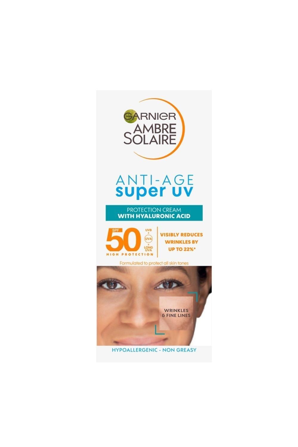 Garnier Ambre Solaire Anti-Age Super UV Face Protection SPF50 Cream Multi image 10
