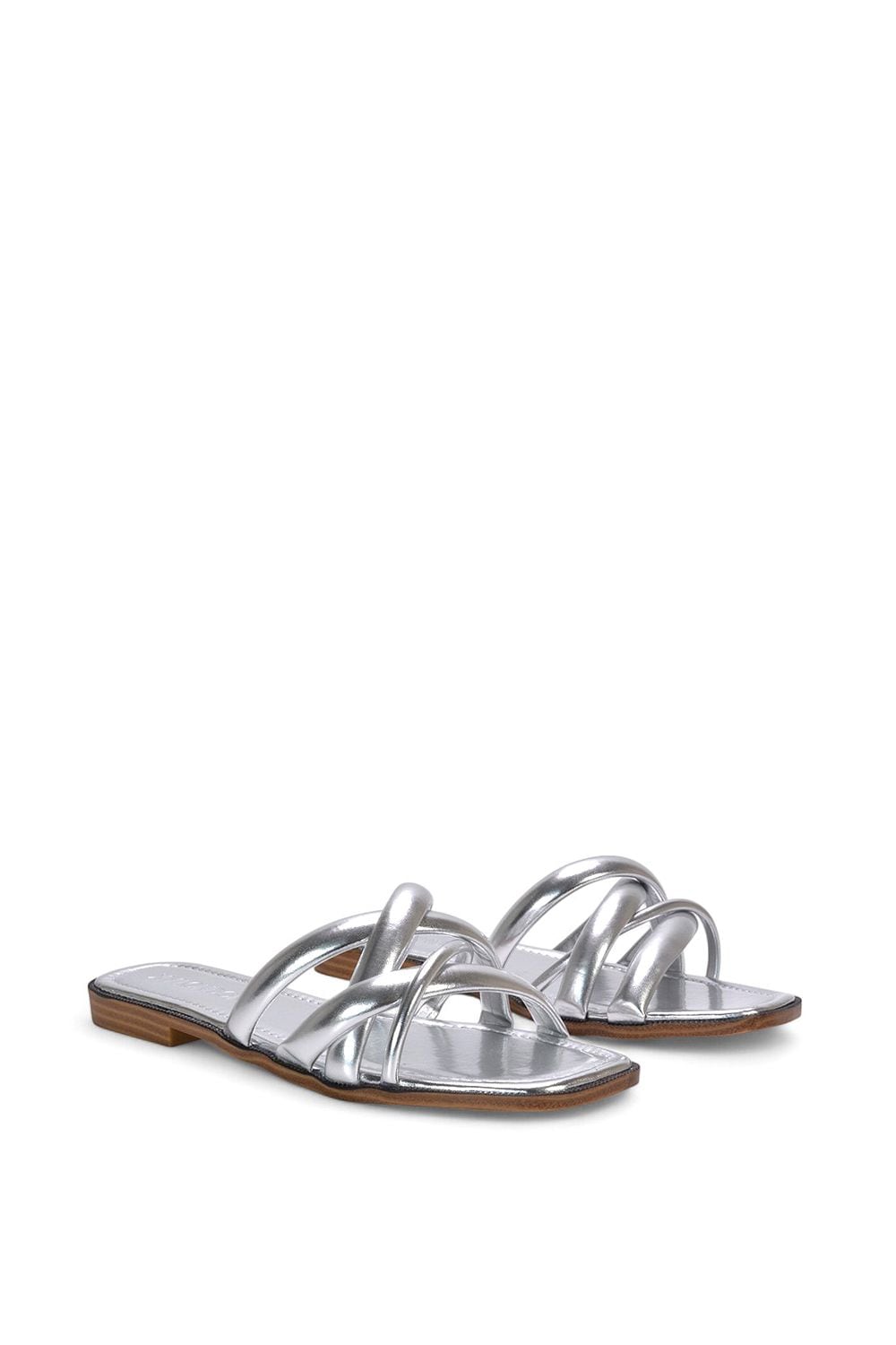 XY London 'Fiona' Strappy Flat Open Toe  Sandal Mule Sliders image 3