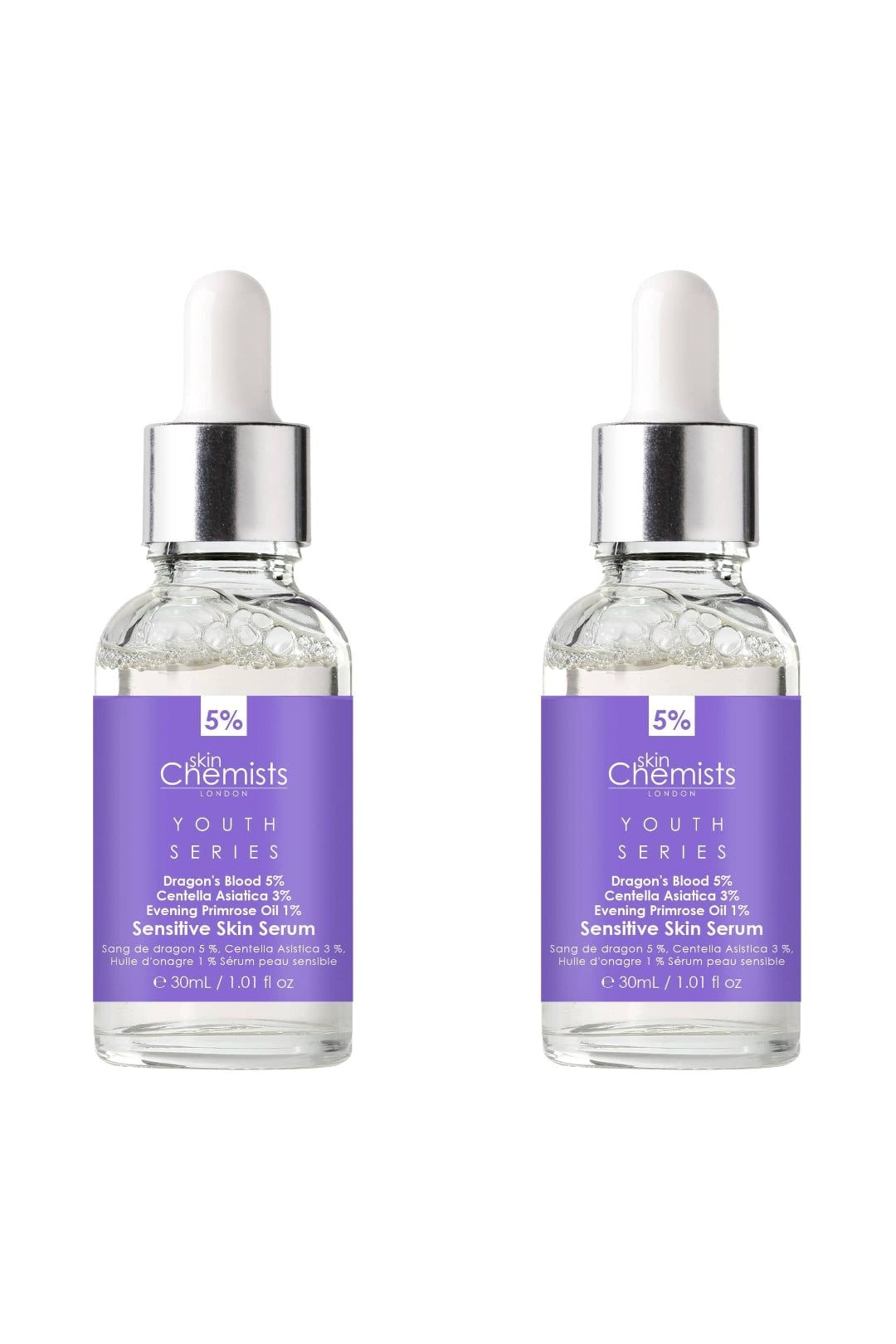 skinChemists Youth Series Sensitive Serum Dragon's Blood 5% 30ml x 2 Duo Pack image 1