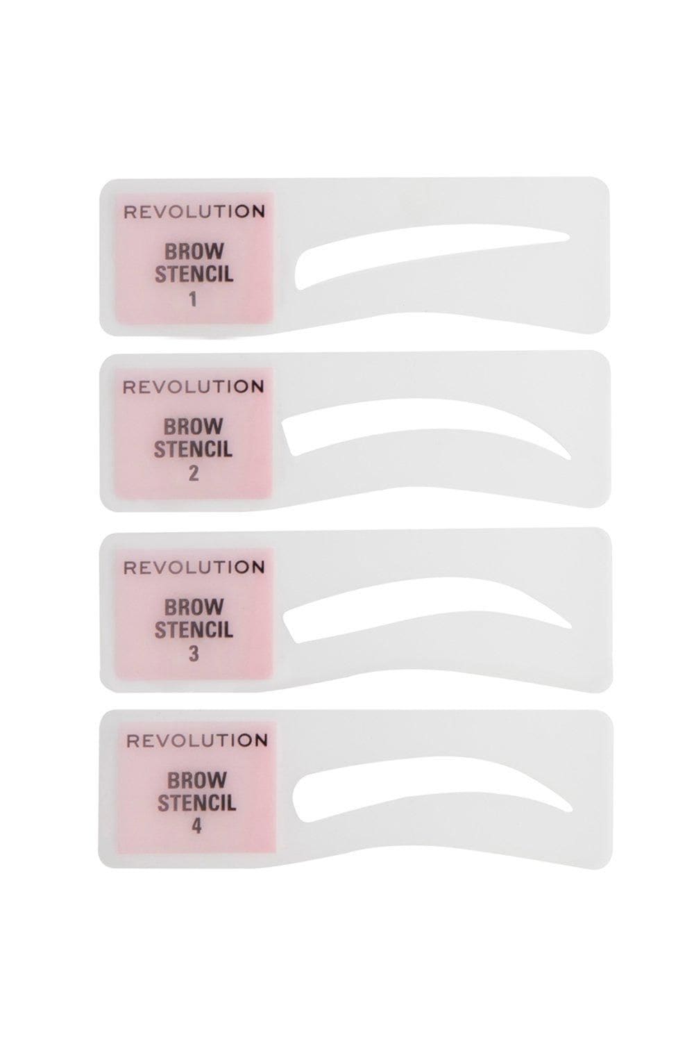 Revolution Brow Powder Stamp & Stencil Kit Dark Brown image 4