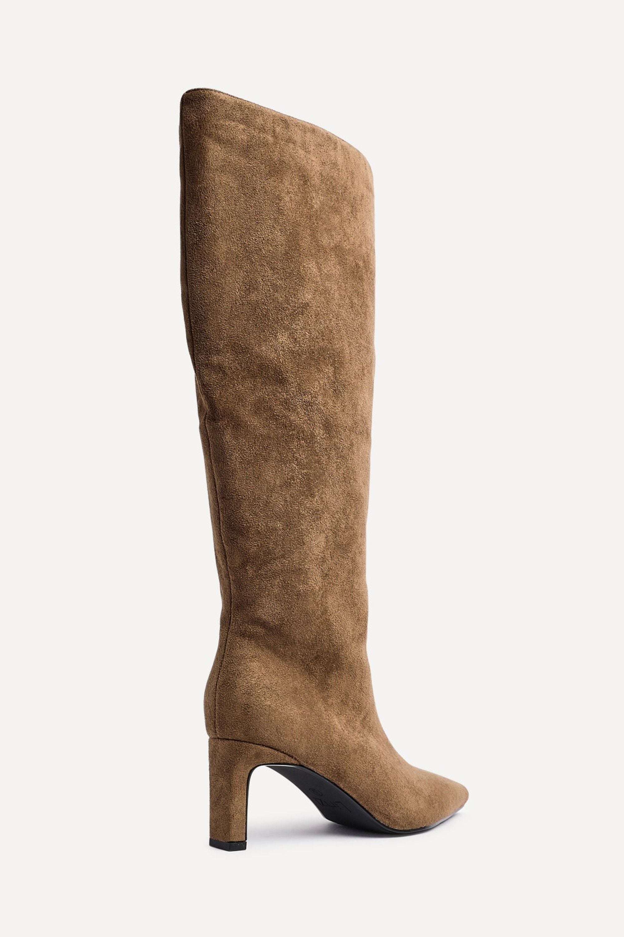 Linzi Uptown Sand Faux Suede Knee High Boot image 5