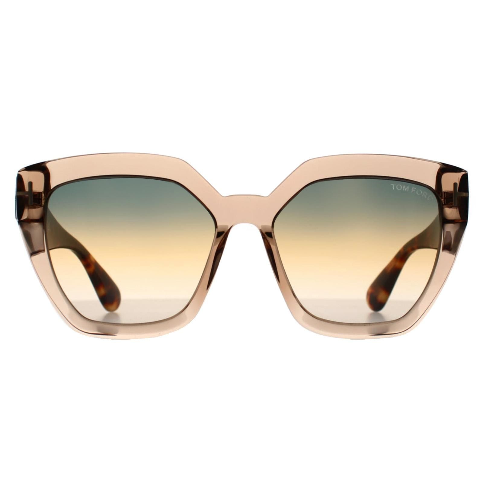 Tom Ford Cat Eye Shiny Light Brown Blue Gradient FT0939 Phoebe image 1
