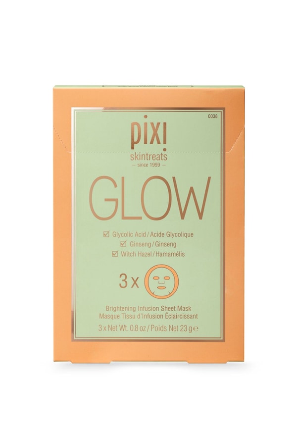 PIXI Beauty GLOW Glycolic Boost Pack of 3 Face Masks Multi