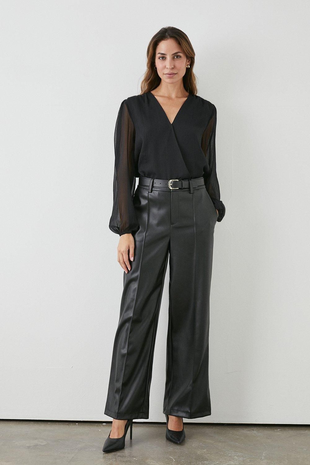 Principles Wrap Top Black image 2