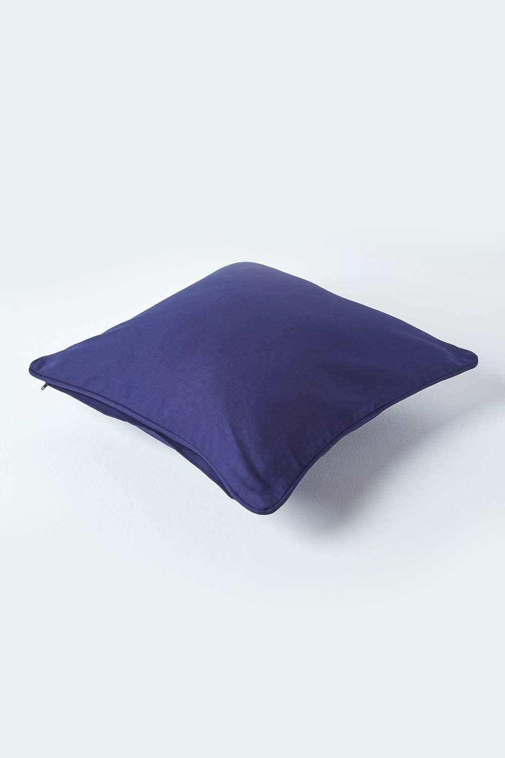 Homescapes Cotton Plain Cushion Cover image 3