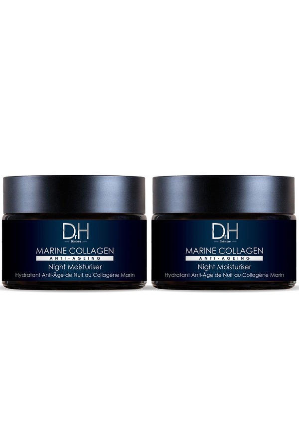 Dr H Marine Collagen Night Moisturiser 60ml x 2 Duo Set