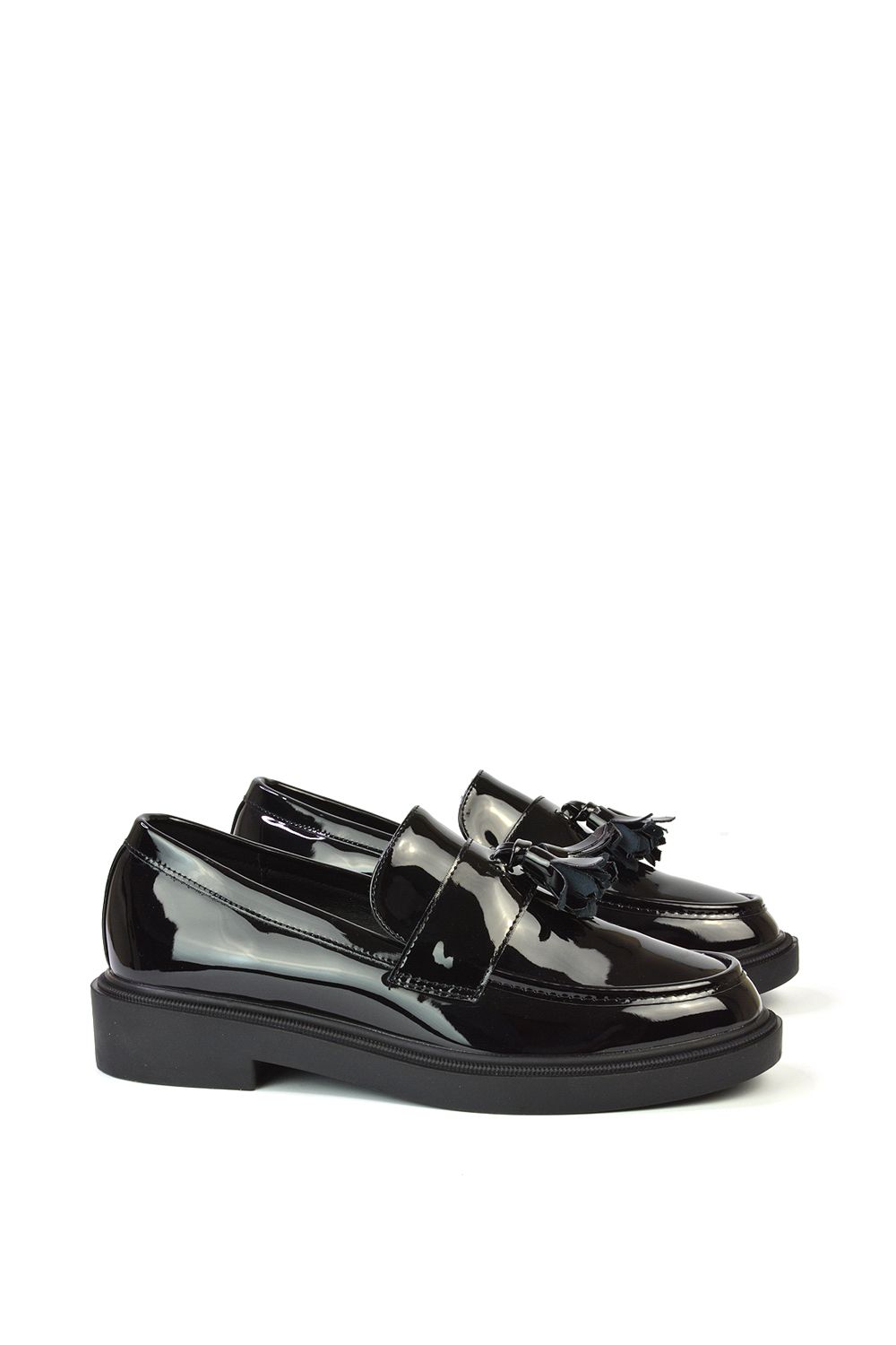 XY London 'Alida' Chunky Loafers Tassel Back To School Flat Shoes image 2