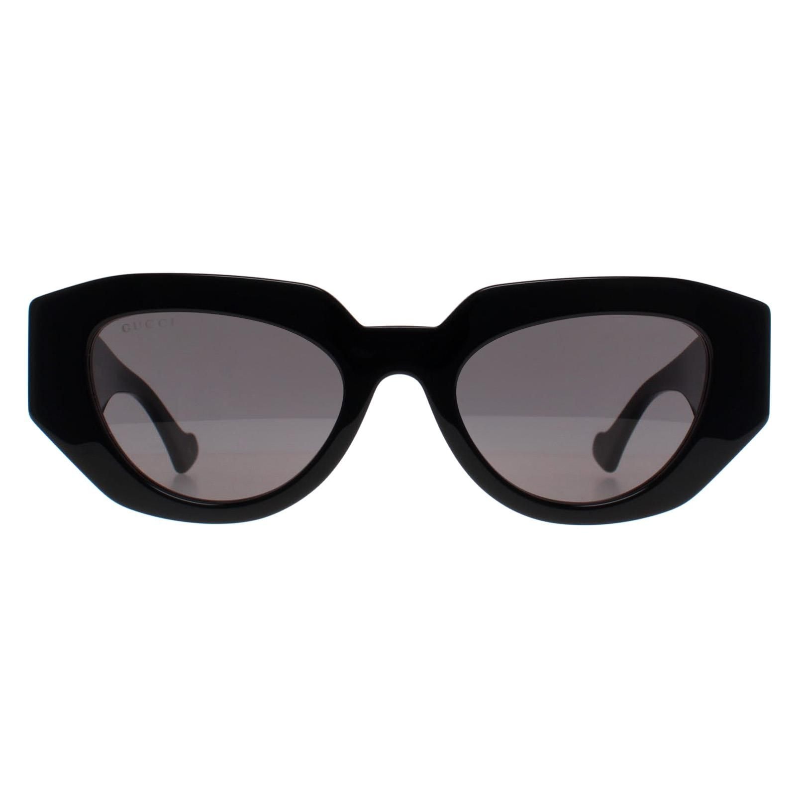 Gucci Cat Eye Shiny Black Grey GG1421S image 1