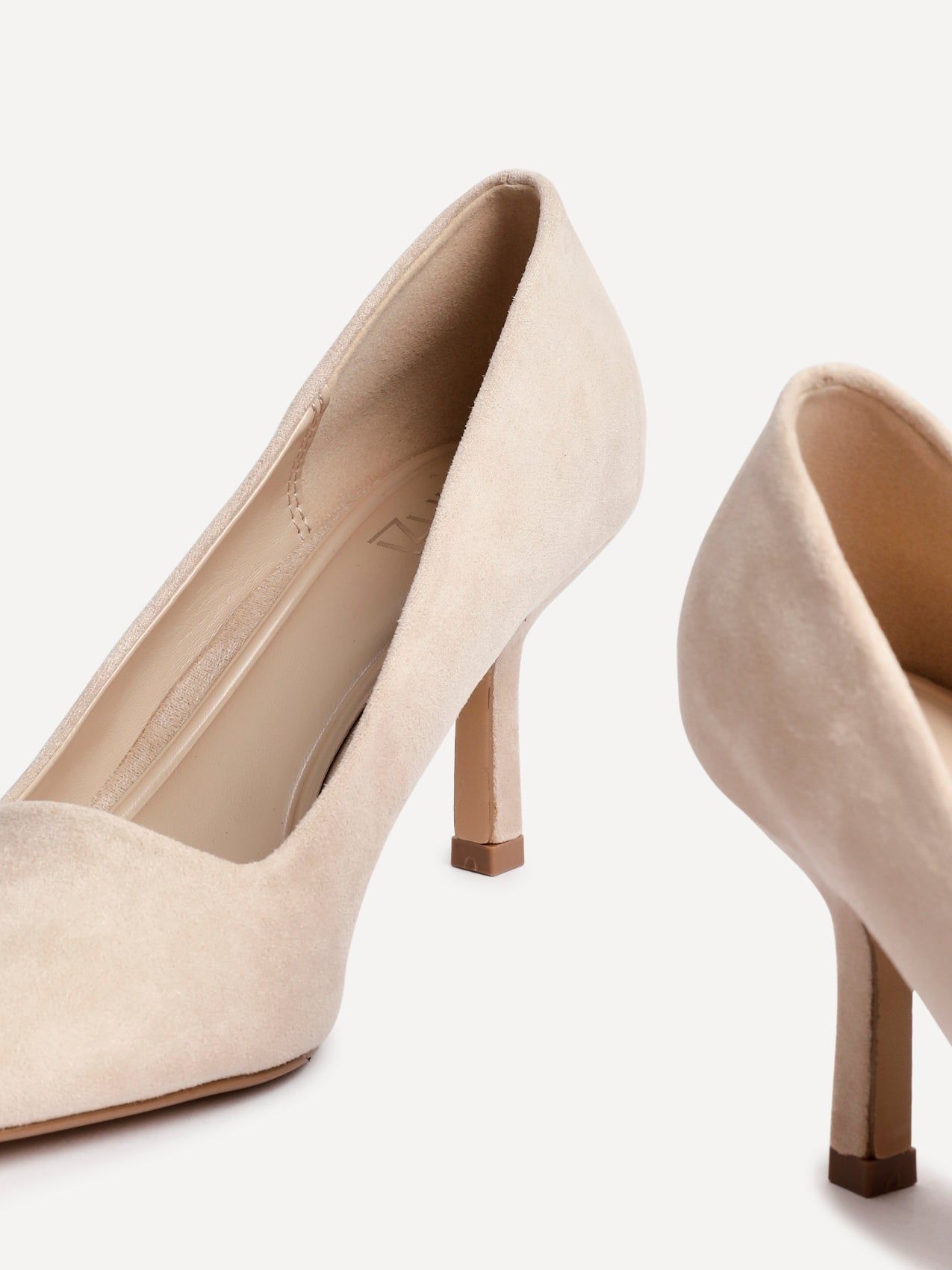 Linzi Kat Nude Faux Suede Court Heels image 4