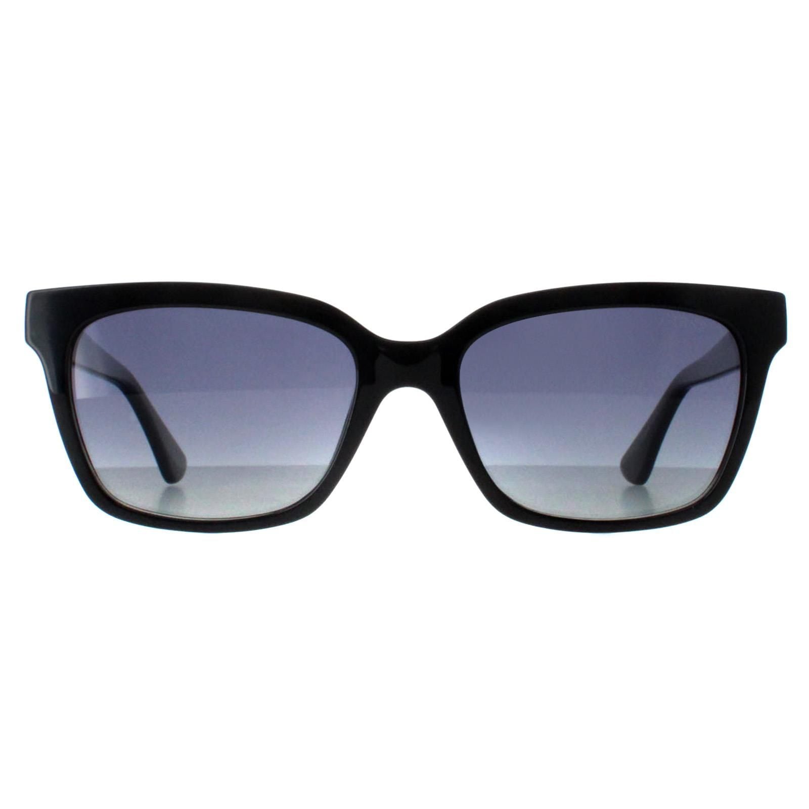 Guess Rectangle Shiny Black Smoke Polarized GU7869 image 1