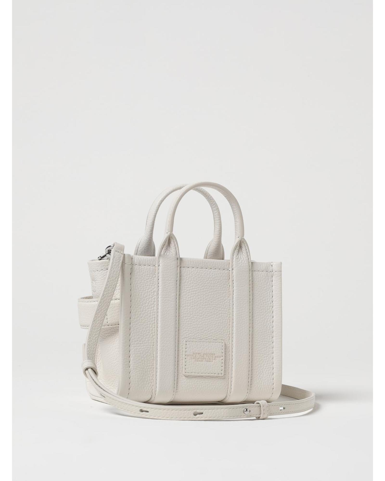 Marc Jacobs Mini Tote Bag Leather Handbag Wo - Silver Clutch Bags image 2