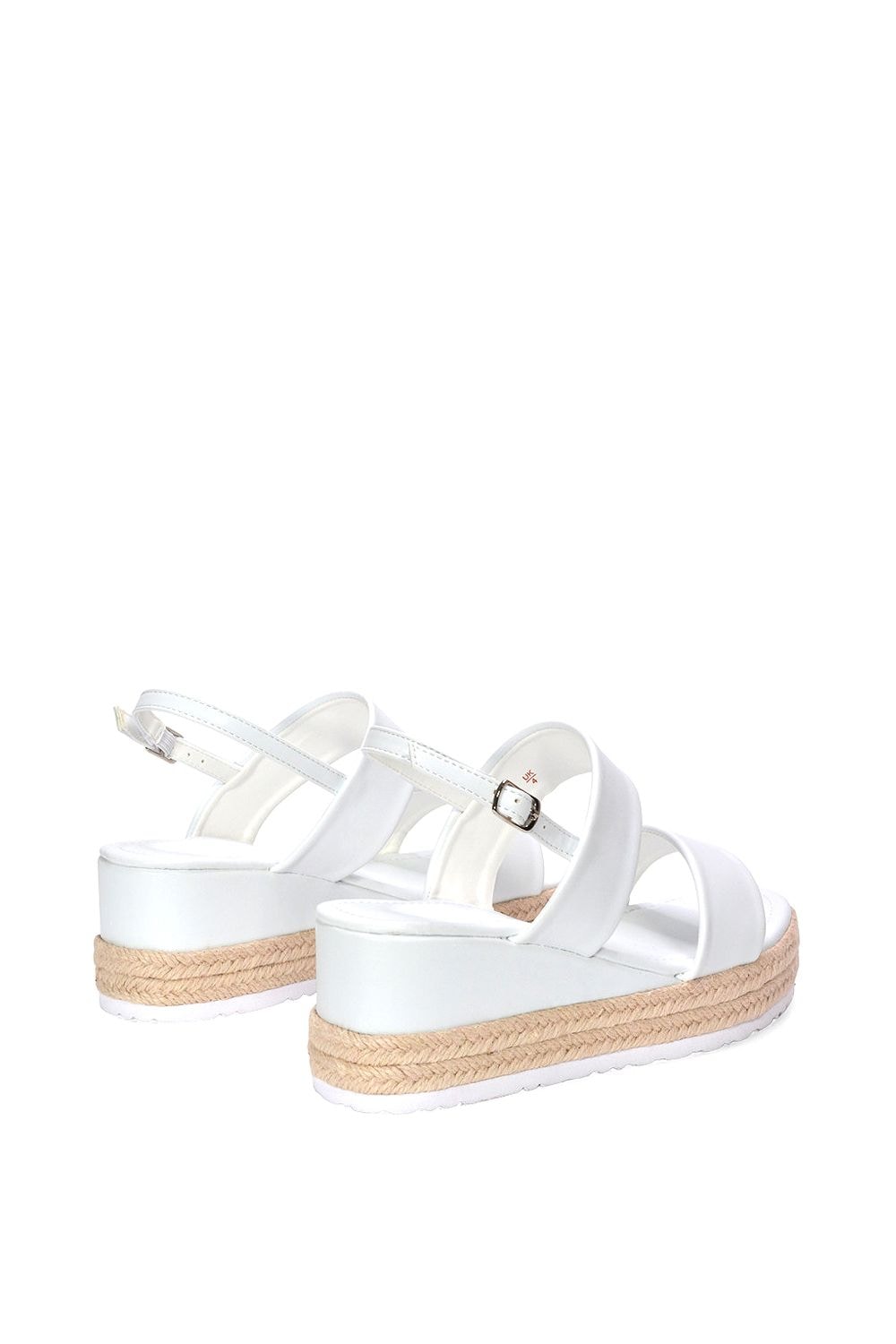 XY London 'Ally' Low Heel Platform Wedge Espadrill  Slingback Sandals image 4