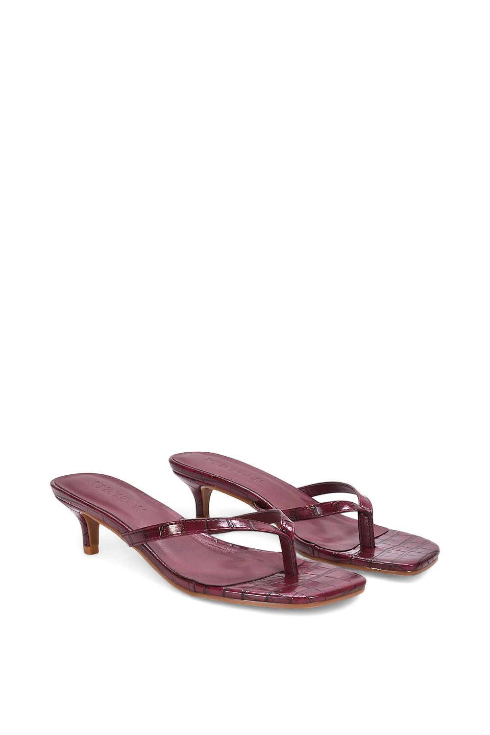 XY London 'Jane' Toe Post Low Kitten Heel Mule Sandal Shoes image 3