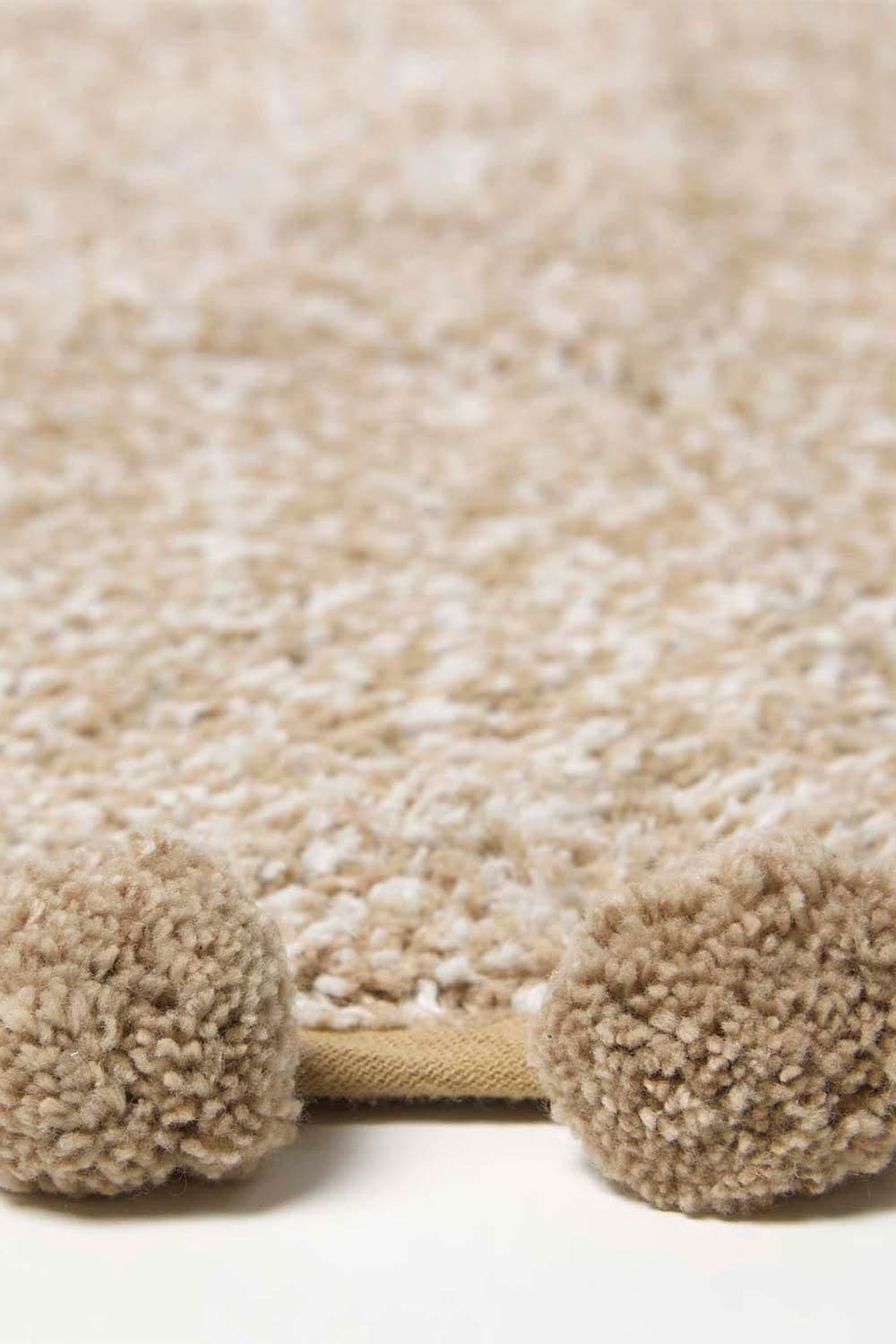 Homescapes Tufted Bath Mat 100% Cotton with Pom Pom Edges image 3