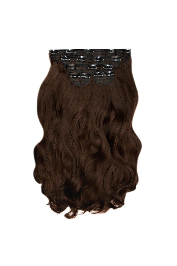 Lullabellz Super Thick 22" 5 Piece Curly Clip In Extensions Choc Brown