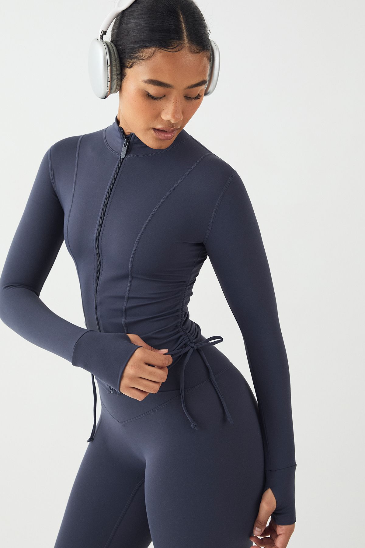 DSGN Studio DSGN Studio Ultra Sculpt Ruched Side Sports Jacket Midnight image 4