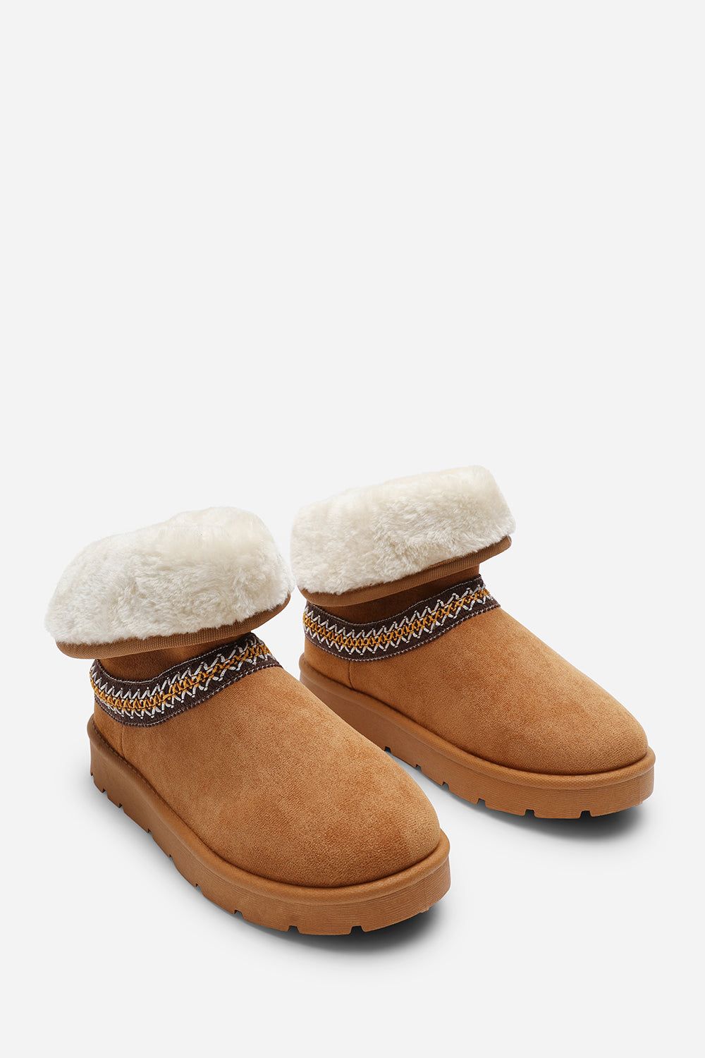 Where's That From 'Flora' Suede Flat Slippers with Embroidered Trim Detail image 8