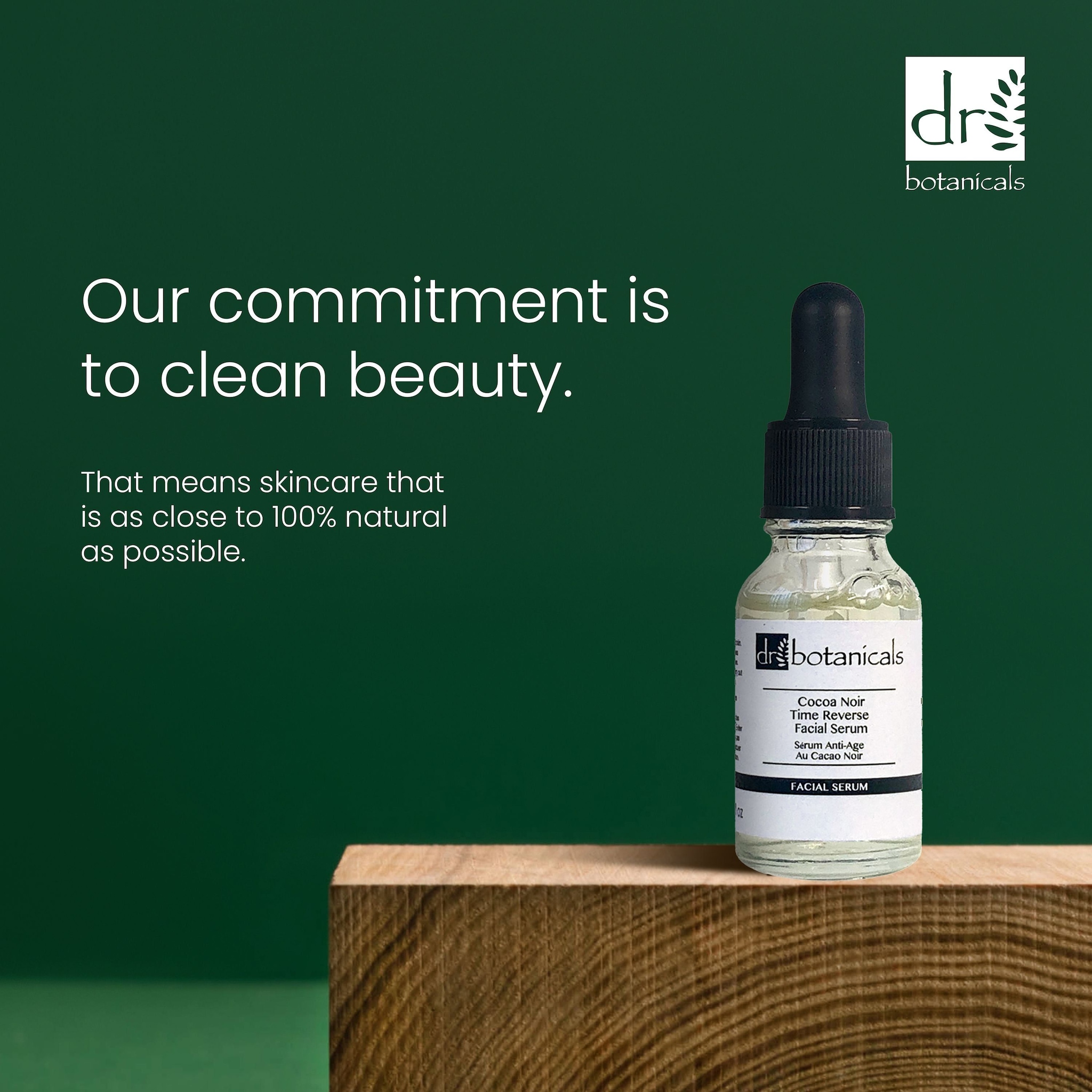 Dr. Botanicals Cocoa Noir Time Reverse Facial Serum 15ml image 3