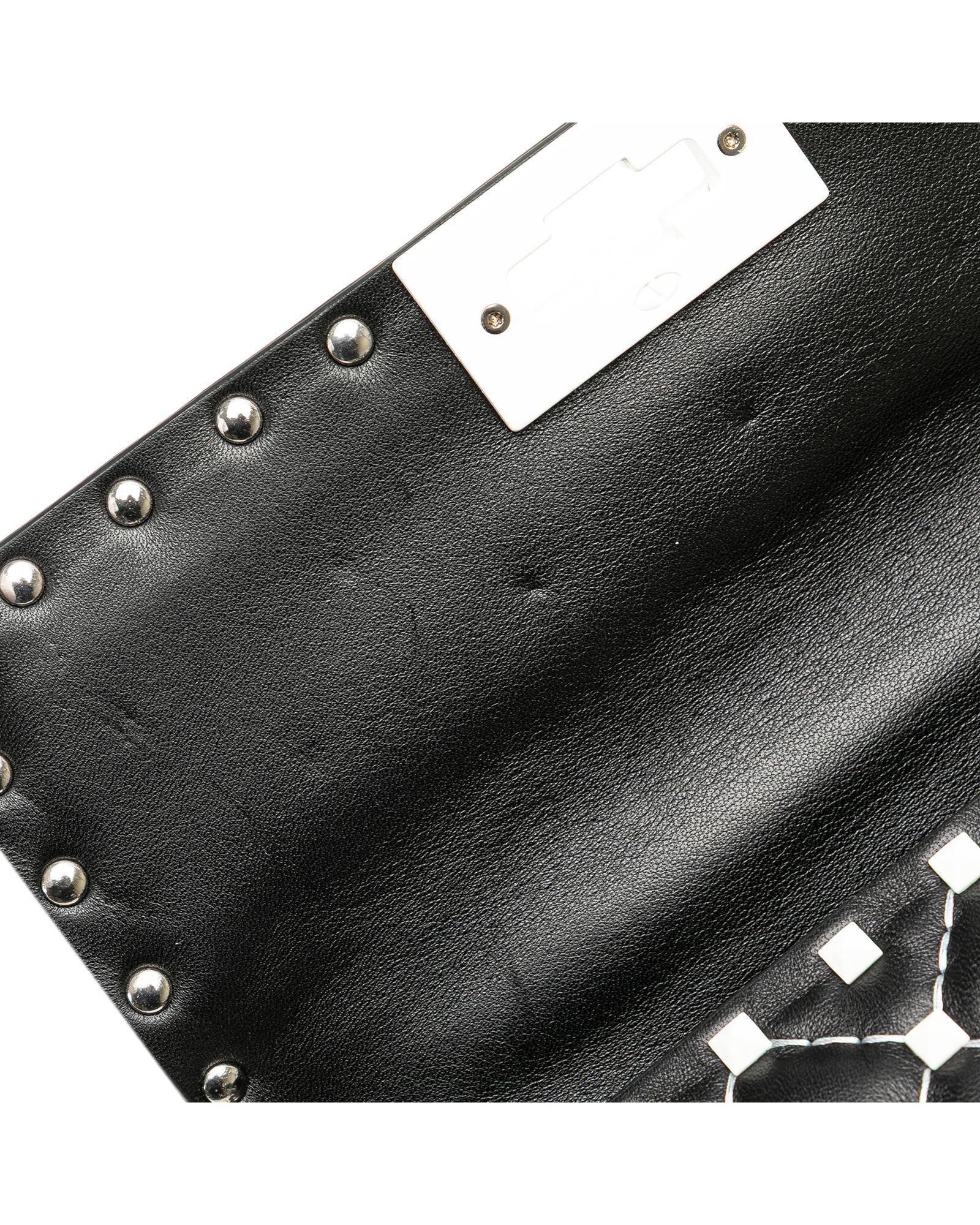 Valentino Preloved Roman Stud Mini Bag Wo - Black Satchel image 8