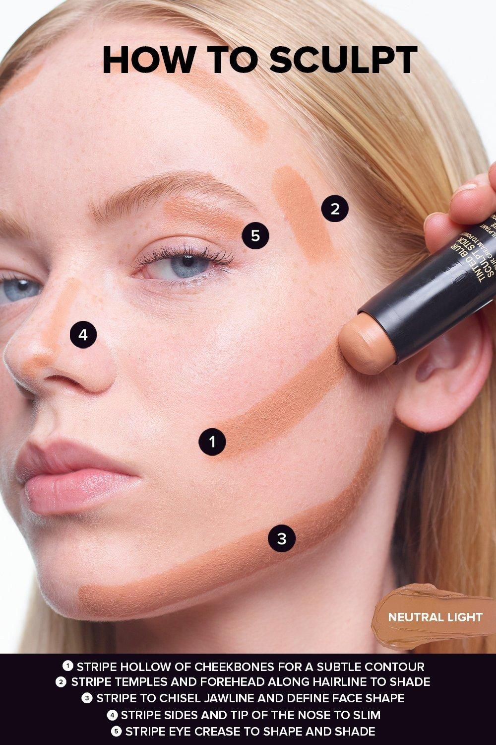 Nudestix Tinted Blur Sculpt Stick Neutral Light image 6